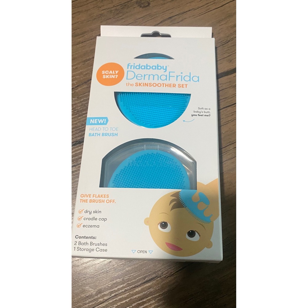 Fridababy DermaFrida SkinSoother Set Silicone Baby Bath Brushes for Cradle Cap